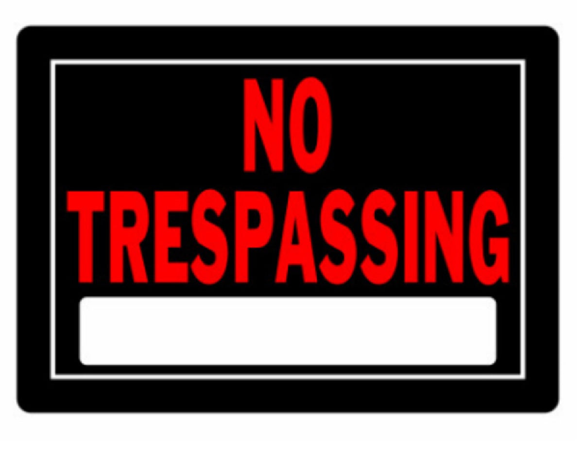 Hillman Fasteners 840125 No Trespassing Sign, 10 Inch x 14 Inch