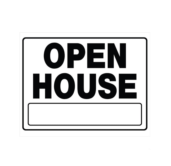 Hillman Fasteners 840062 Open House Sign, Black/White, 20 inches x 24 inches