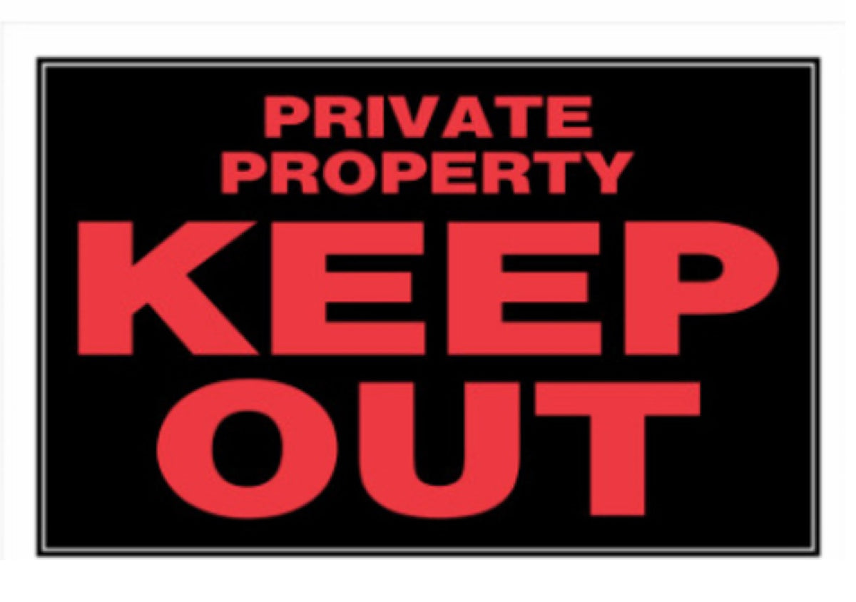 Hillman Fasteners 839906 Private Property Keep Out Sign, 8 Inch x 12 Inch