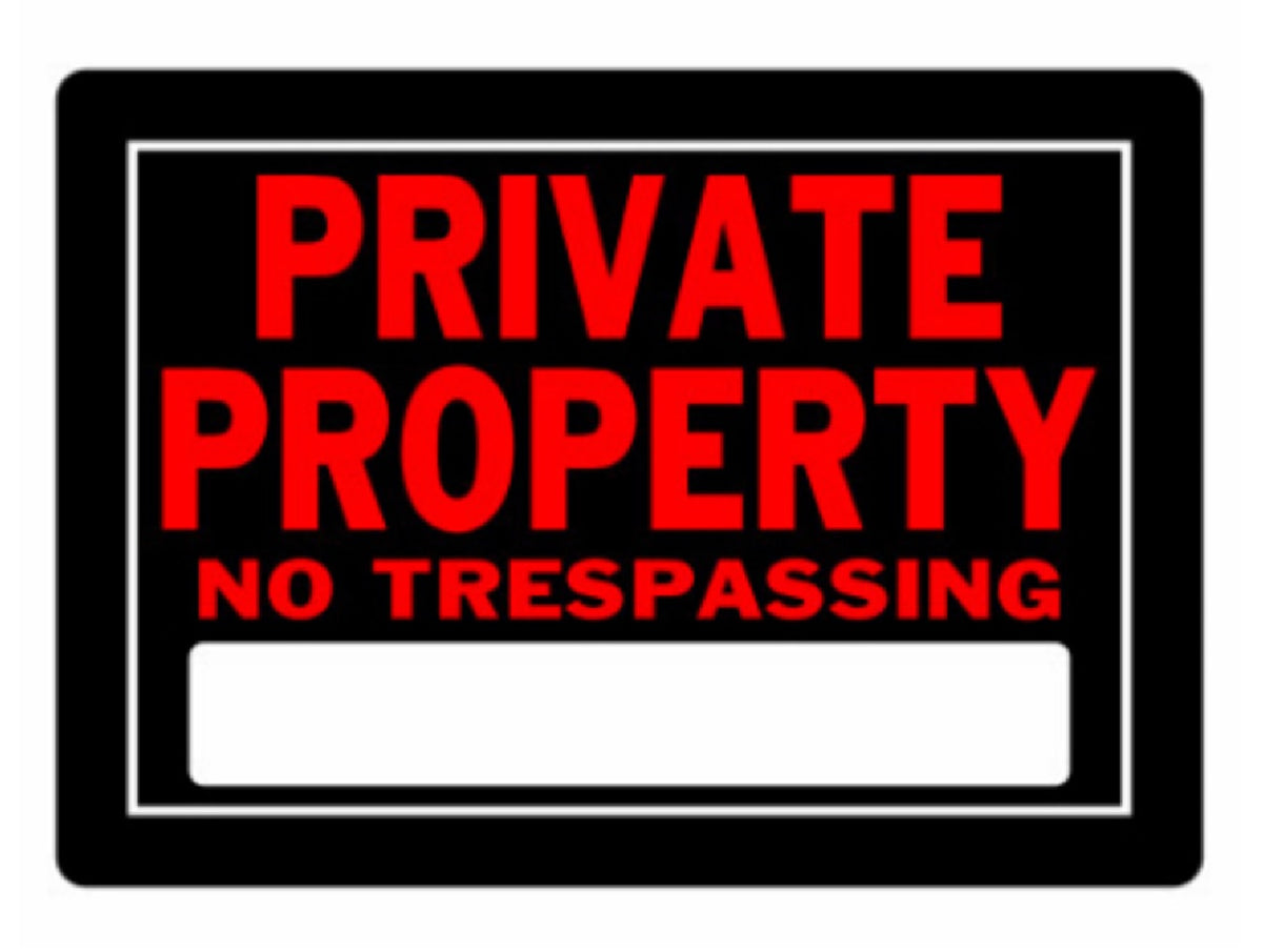 Hillman Fasteners 840147 Private Property No Trespassing Sign, 10 Inch x 14 Inch