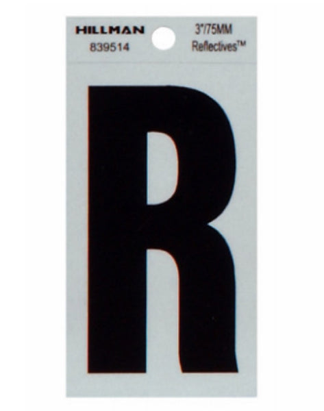 Hillman Fasteners 839514 Reflective Adhesive Vinyl Letter R Sign, 3 Inch