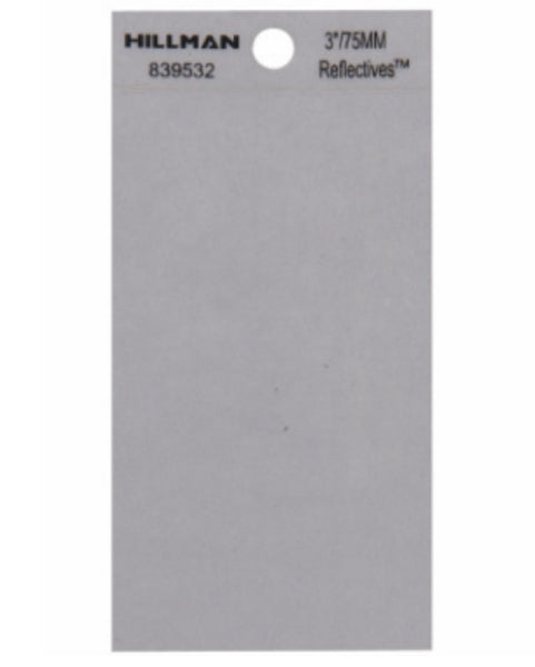 Hillman Fasteners 839532 Reflective Black Blank Thin Adhesive, 3 Inch