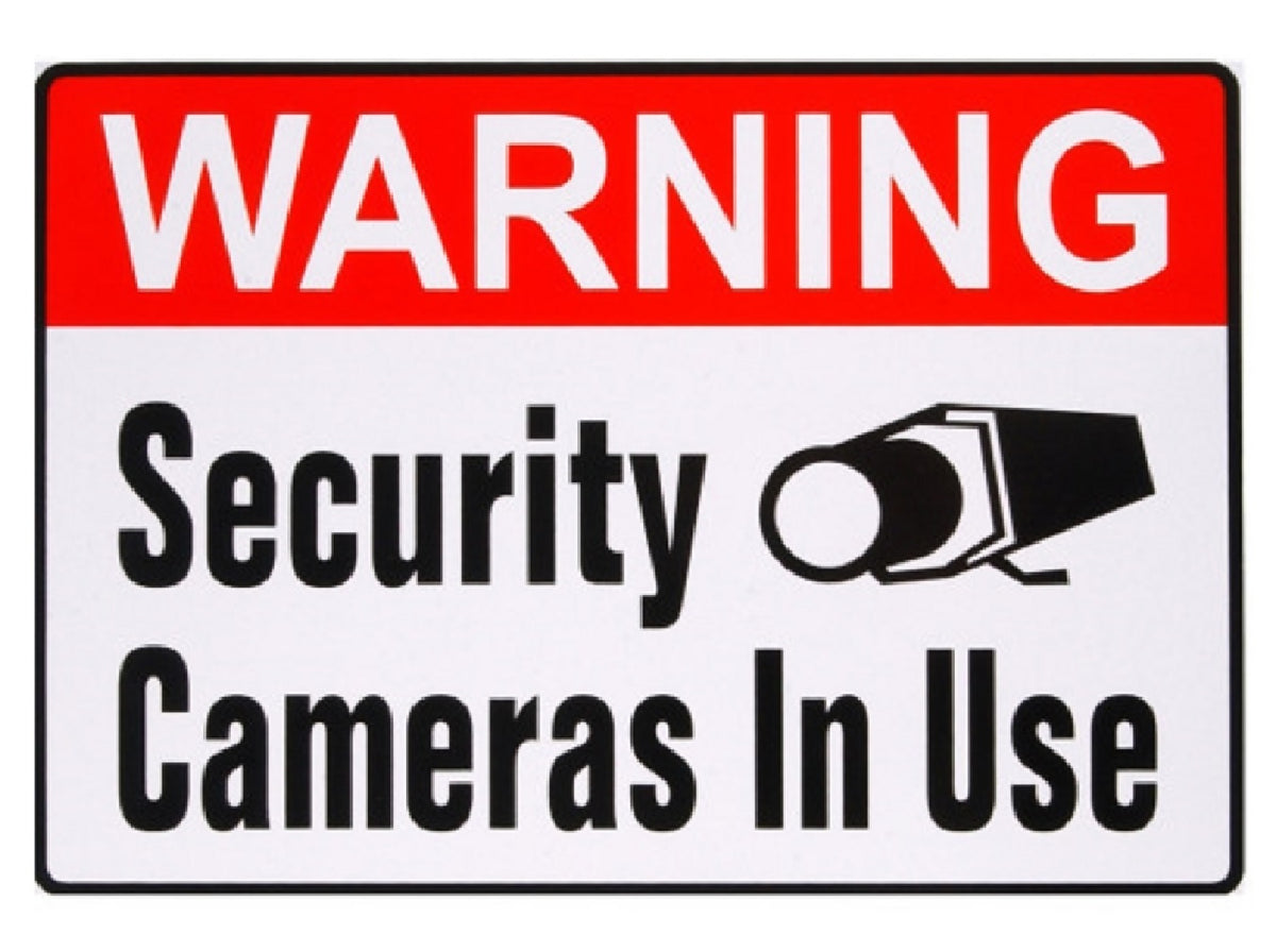 Hillman Fasteners 843336 Security Camera Sign, 4 Inch x 6 Inch