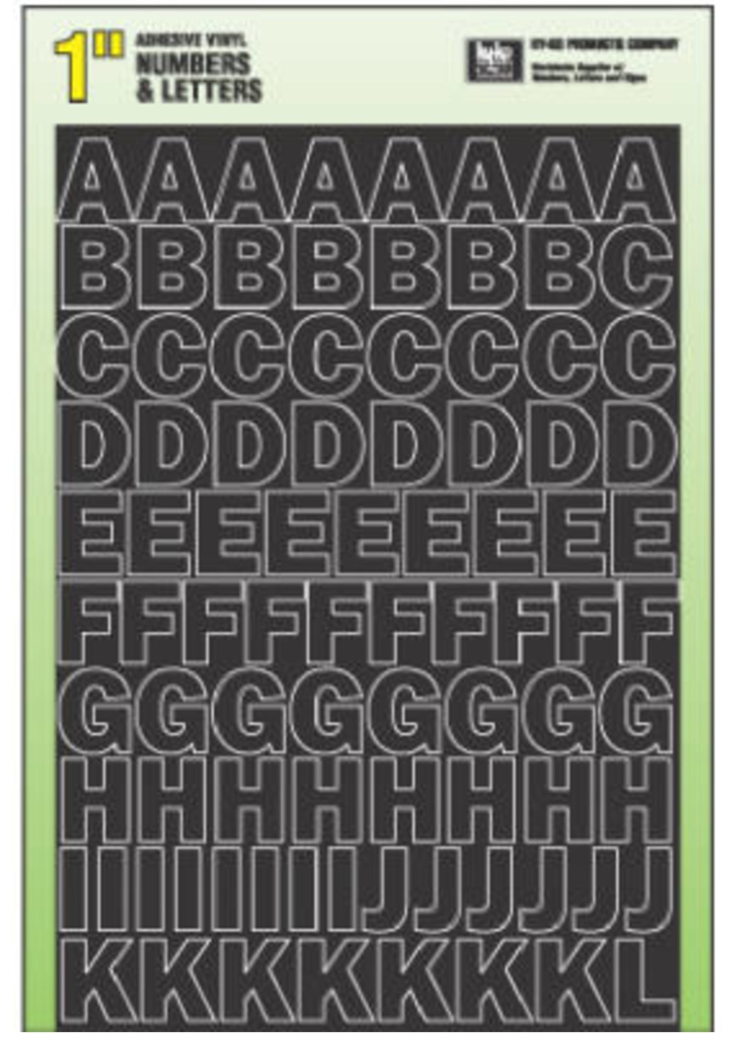 Hillman Fasteners 847212 Self-Adhesive Letter and Number Set, Black