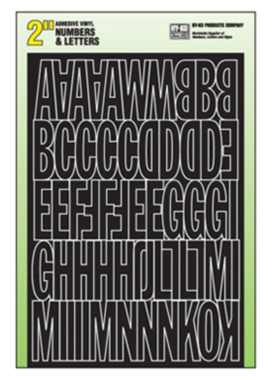 Hillman Fasteners 847004 Self Stick Adhesive Vinyl Number & Letter Set, 2 Inch