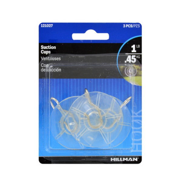Hillman Fasteners 121027 Suction Cup, Clear, Medium