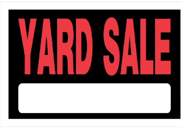 Hillman Fasteners 839950 Yard Sale Sign, 8 Inch x 12 Inch