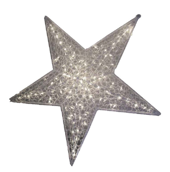 Hofert 4735-T Christmas LED Lighted Spun Glass Star, 24 Inch