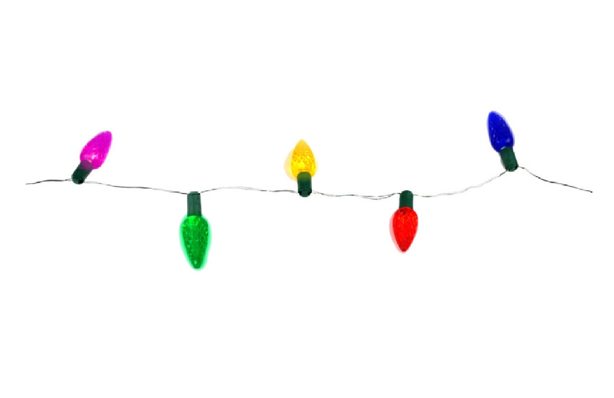 Holiday Bright Lights BOC6-50GPVCMU C6 Battery Operated Christmas Light Set, Multi Colored, 50 Lights