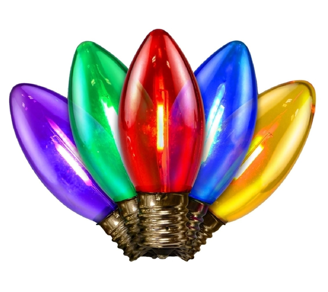 Holiday Bright Lights BU25FLDSC9-TMUA C9 LED Christmas Light Bulbs, Assorted color