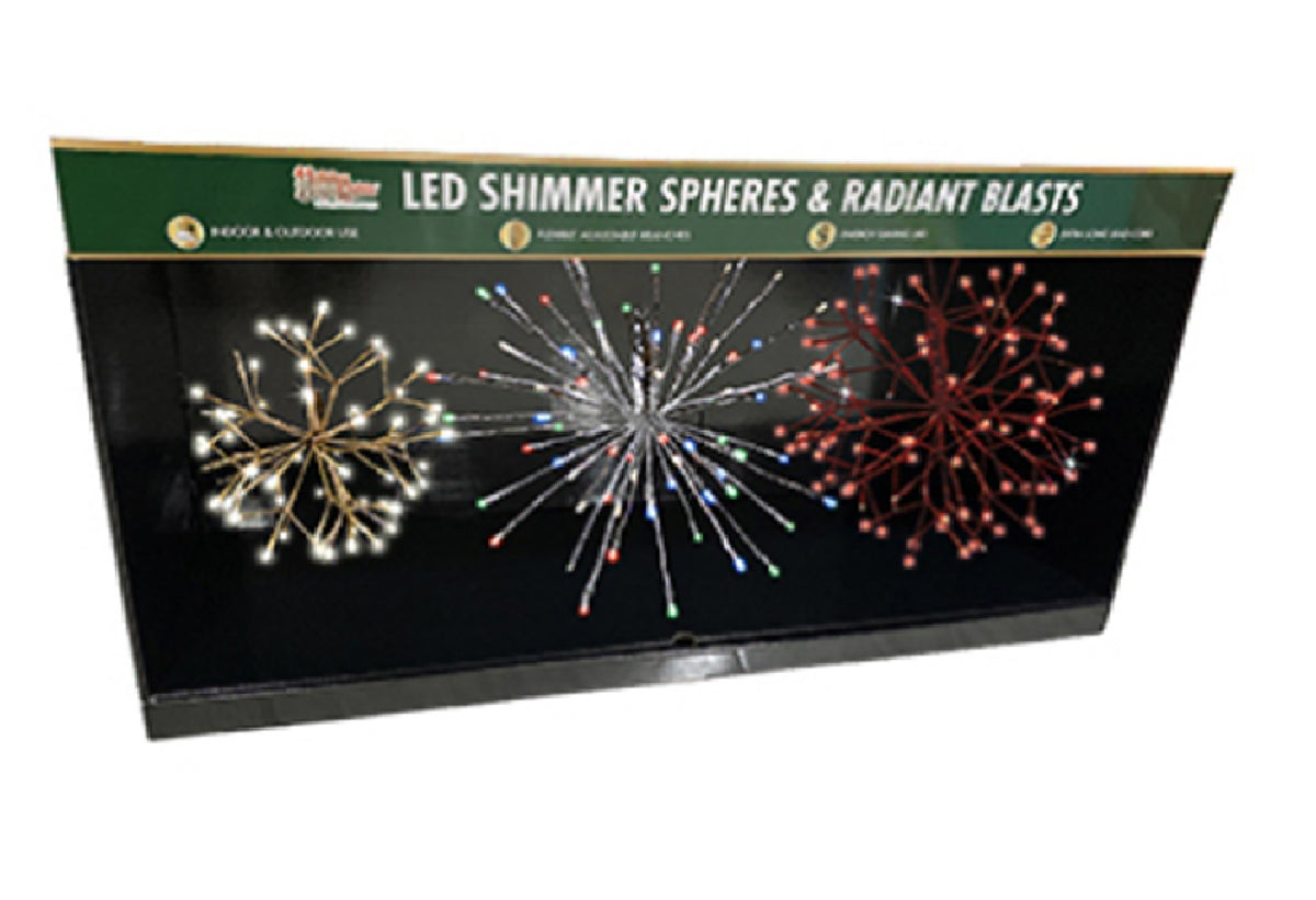 Holiday Bright Lights DISP-48SHIMRAD21 Christmas Shimmer Sphere LED Light