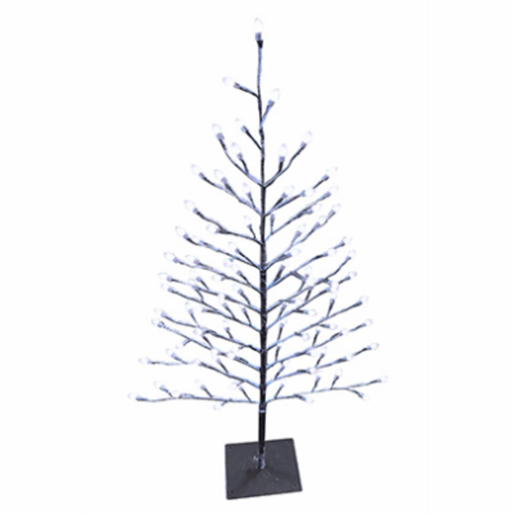 Holiday Bright Lights LED35STK96PW Christmas LED Flat Stick Snow Covered Tree