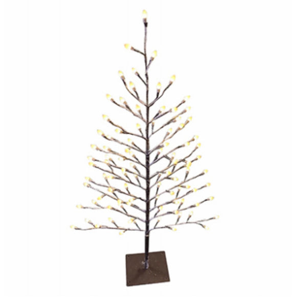Holiday Bright Lights LED35STK96WW Christmas LED Flat Stick Snow Covered Tree