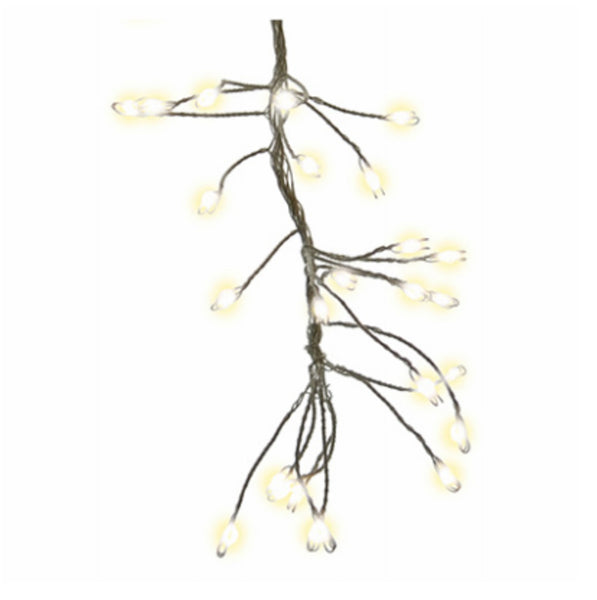 Holiday Bright Lights MICB-SLV-216-CLWWT Christmas Micro Big Seed Cluster LED Light Set, 216 Count