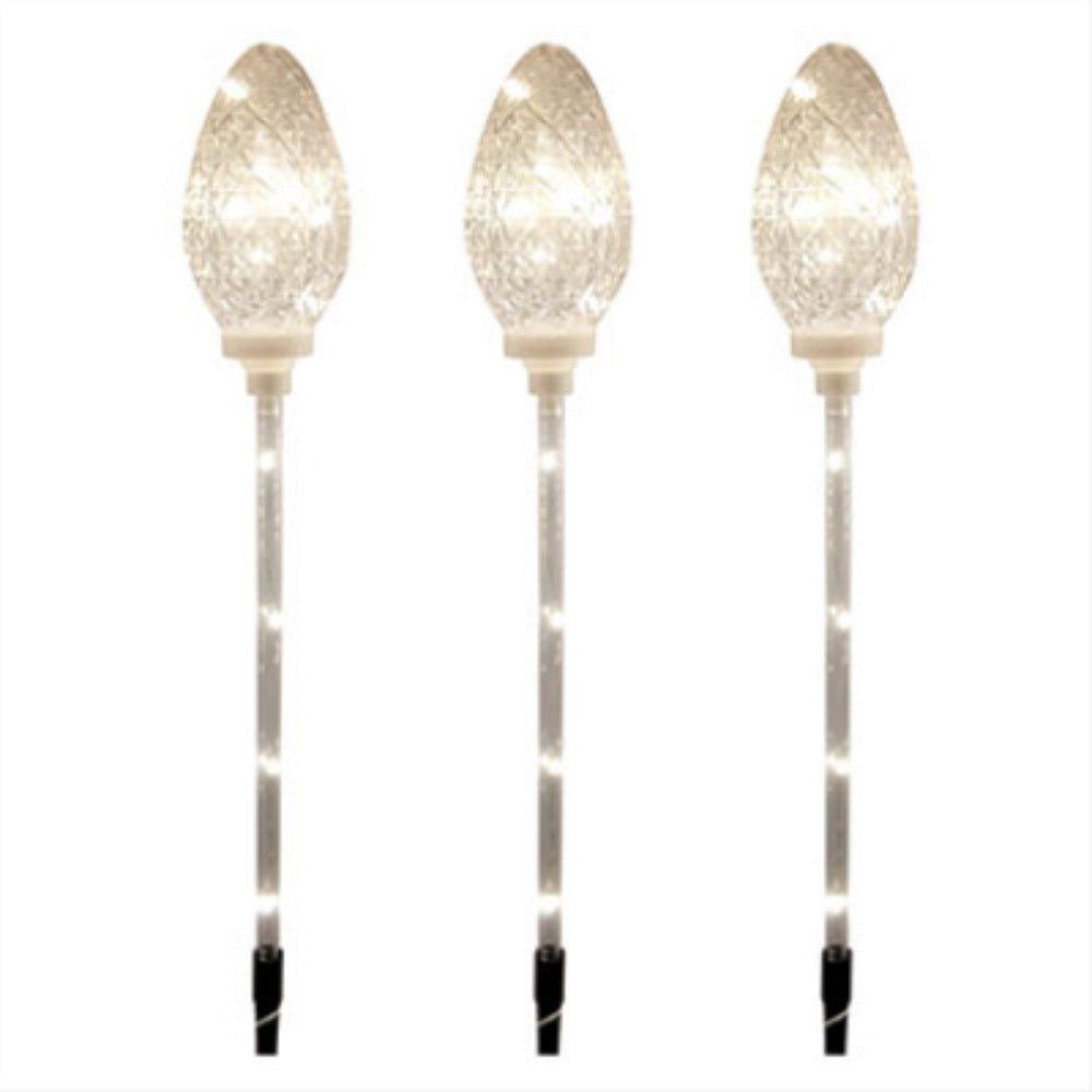 Holiday Wonderland 25275-88 C Bulb Path Marker, Set of 3