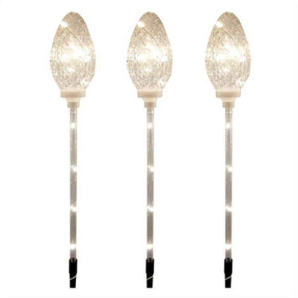 Holiday Wonderland 25275-88 C Bulb Path Marker, Set of 3