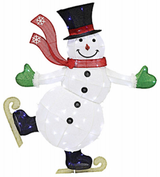 Holiday Wonderland 75-DE9220L Skating Snowman Outdoor Decoration, 54 Inch
