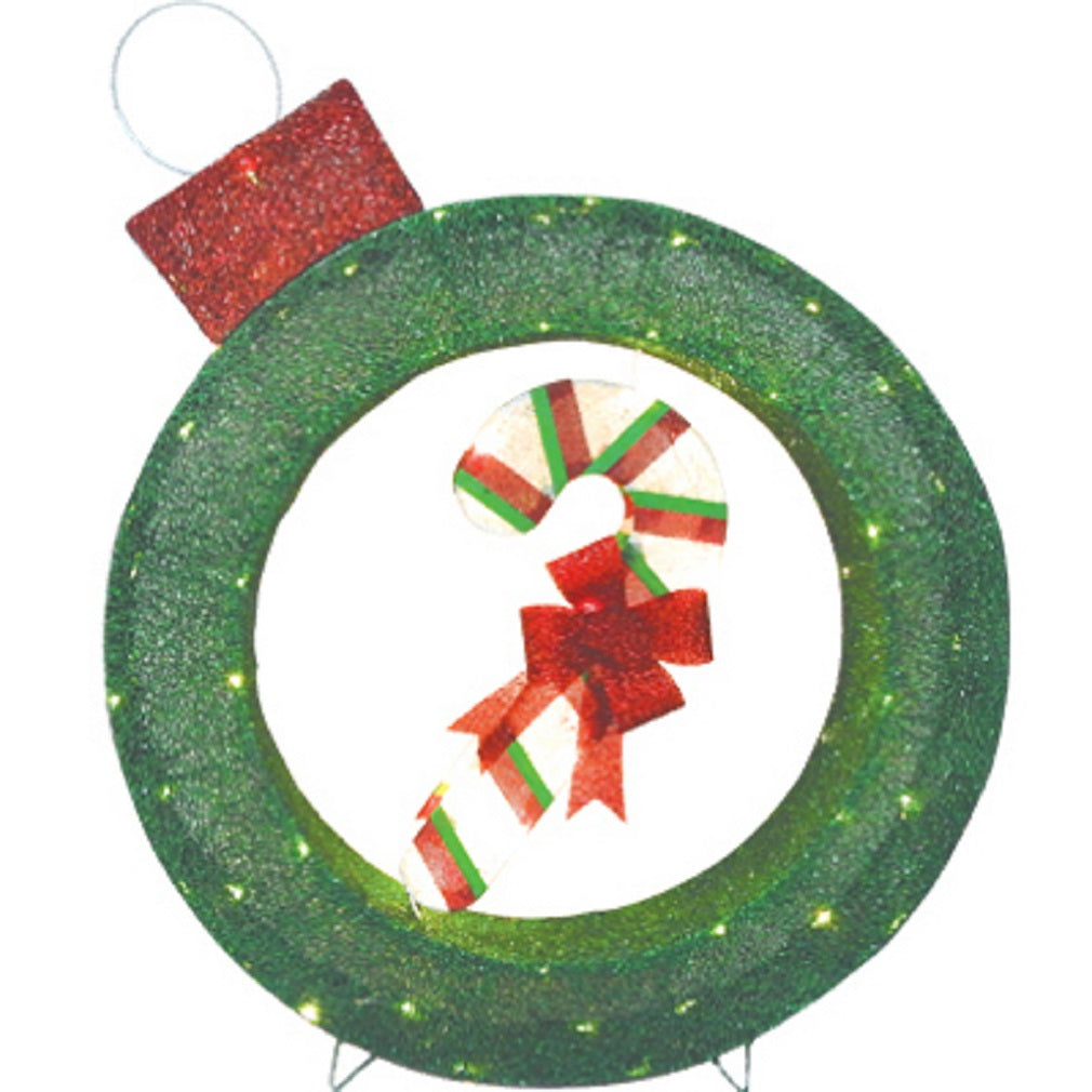 Holiday Wonderland 163-DE9401L-TWL Ornament With Candy Cane, 36 Inch
