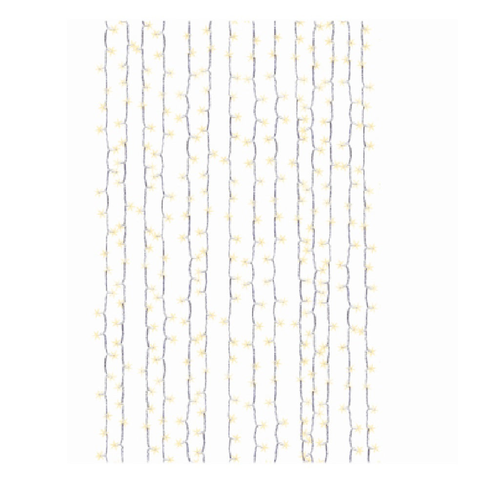 Holiday Wonderland DPSLI500WW8F Christmas Curtain Icicle Lights, Warm White