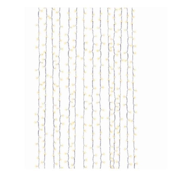 Holiday Wonderland DPSLI500WW8F Christmas Curtain Icicle Lights, Warm White