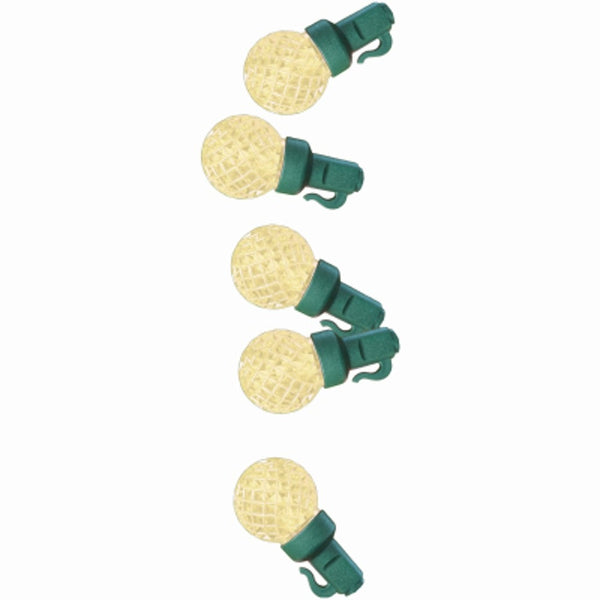 Holiday Wonderland PS50G30FWW Christmas G30 Faceted Micro String Lights, Warm White