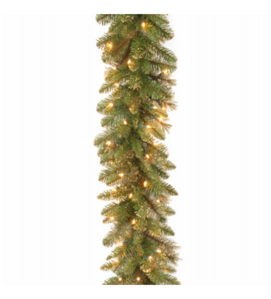 Holiday Wonderland TGLB1-300-9A Christmas Golden Bristle Artificial Garland