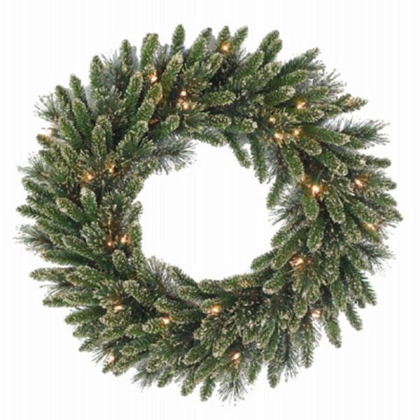 Holiday Wonderland TGLB1-300-24WB Golden Bristle Artificial Wreath, 24 Inch