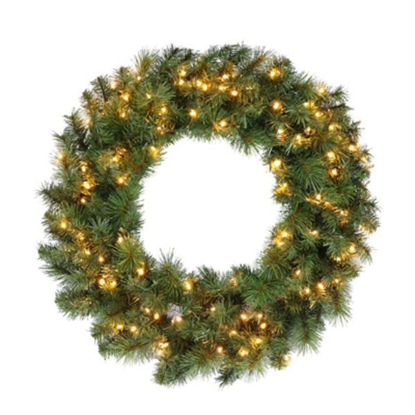 Holiday Wonderland 277-W8202-30LW3K1 Mixed Needle Artificial Christmas Wreath