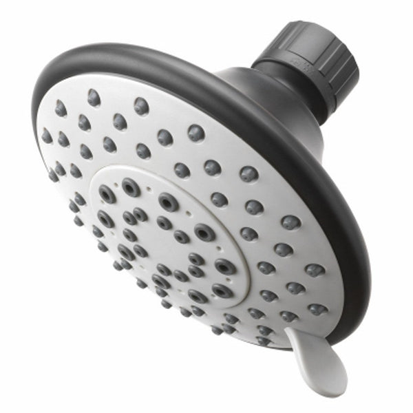 HomePointe 109716 Fixed-Mount Shower Head, Matte Black