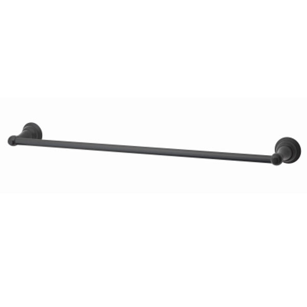 HomePointe 109719 Vintage Towel Bar, 24 Inch, Matte Black