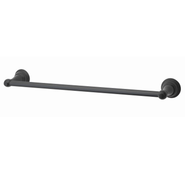 HomePointe 109718 Vintage Towel Bar, Matte Black