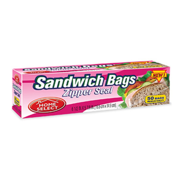 Home Select 6073-24 Sandwich Bags, 6.5 Inch x 5.87 Inch
