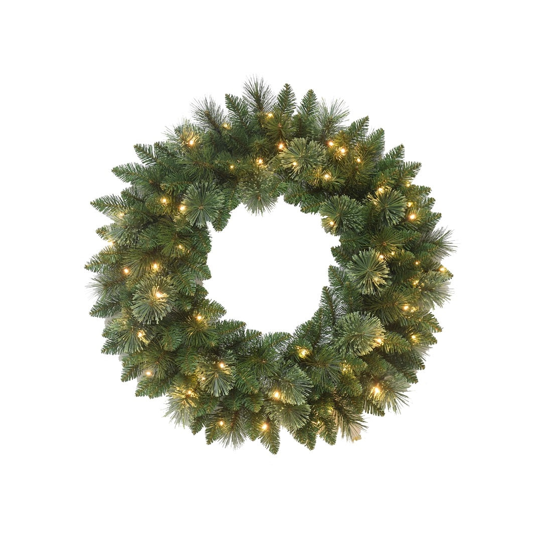Hometown Holidays 29729 Christmas Lodgepole Wreath, Green, 30 inches