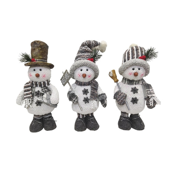 Hometown Holidays 49705 Plush Christmas Standing Snowman Toy, 15 Inch
