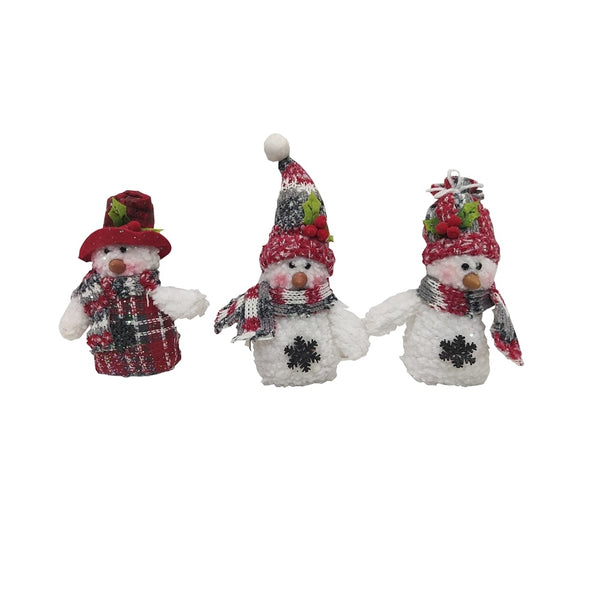 Hometown Holidays 49702 Plush Snowman Toy, 6 Inch