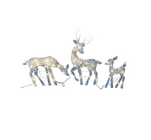 Hometown Holidays 56701 Pre-Lit 2D Deer Family, White