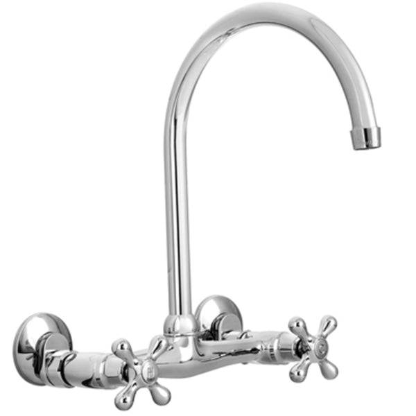 Homewerks 3190-40-CH-BC-Z Wall Mount Kitchen Faucet, Chrome Plated