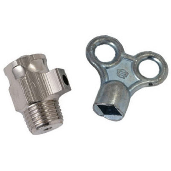 Homewerks 509 4410 Radiator Air Vent with Key, ‎Silver
