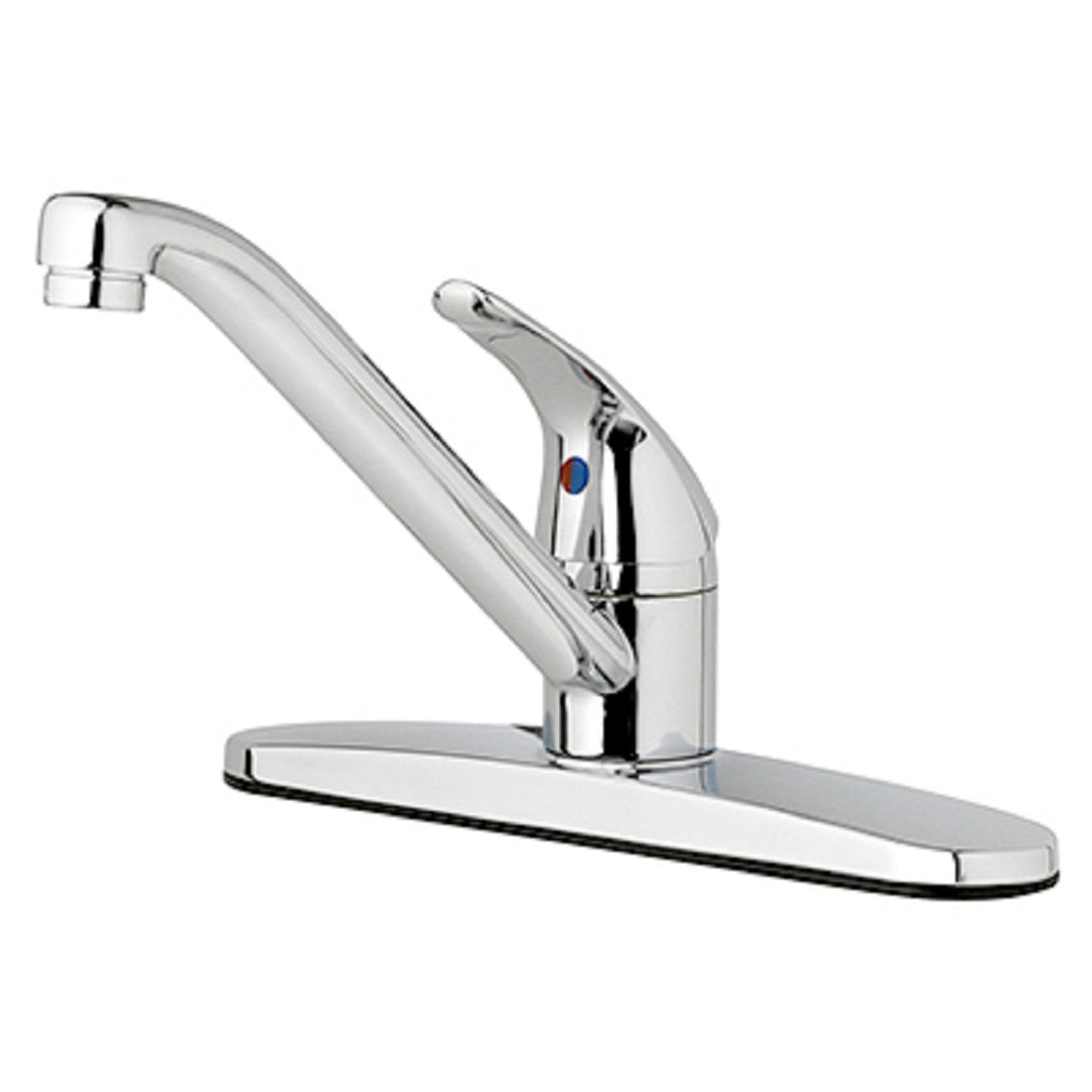 Homewerks 67210-2301 Single Lever Handle Rounded Kitchen Faucet, Chrome Finish