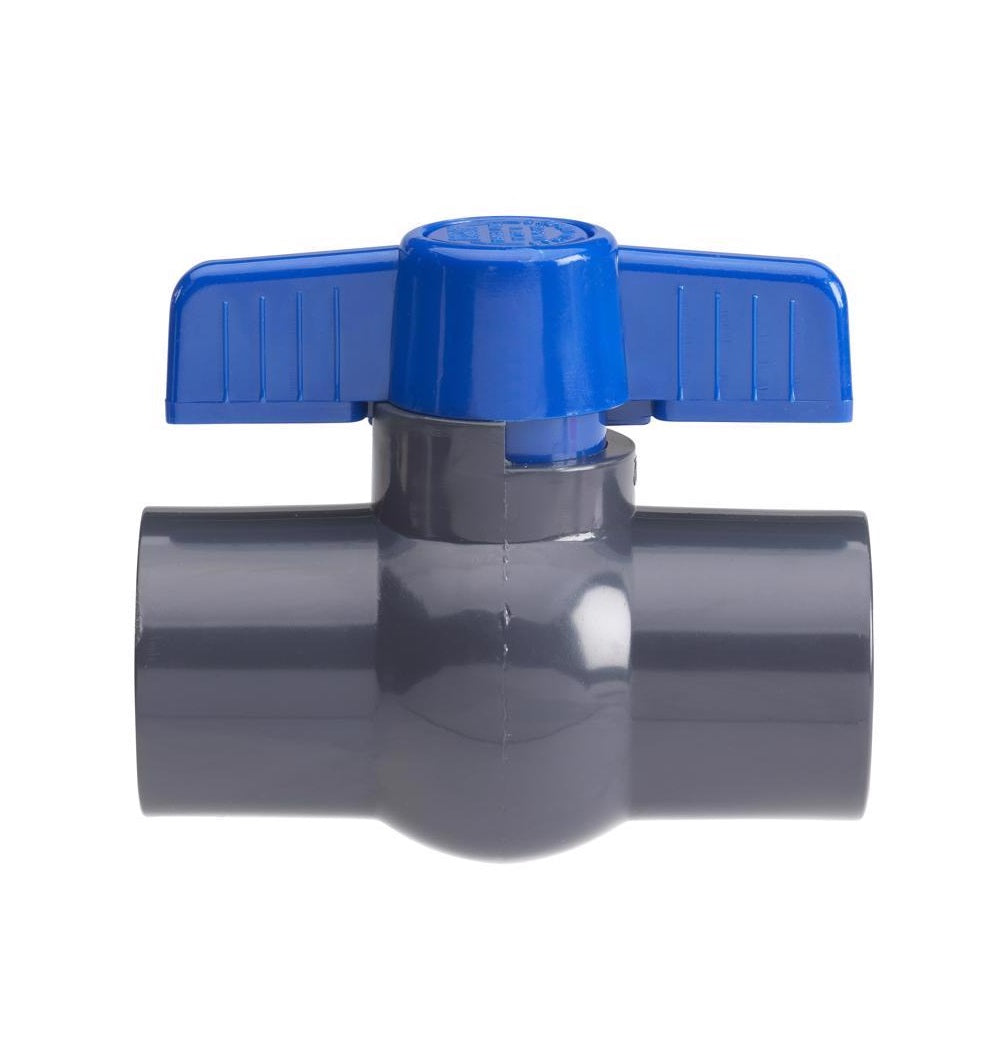 Homewerks VBVP80B4 Ball Valve, PVC, Gray/Blue, 3/4 inch