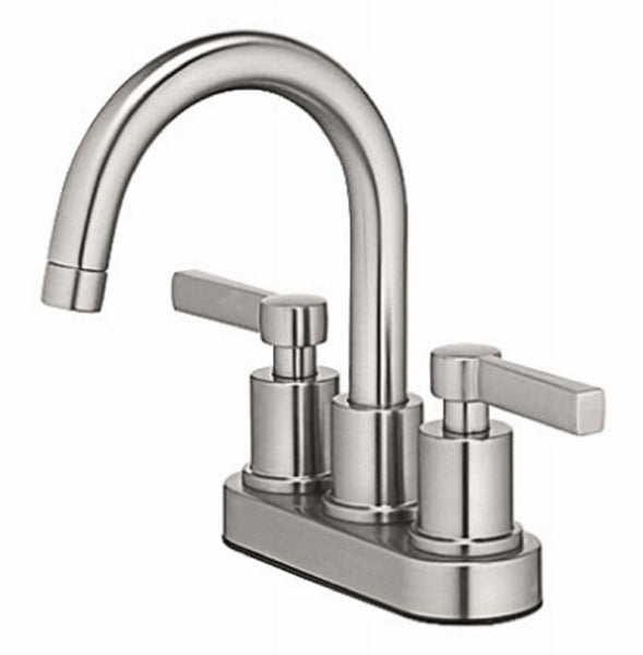 Homewerks 67703W-617004 2 Handle Mid Arch Lavatory Faucet, Brushed Nickel