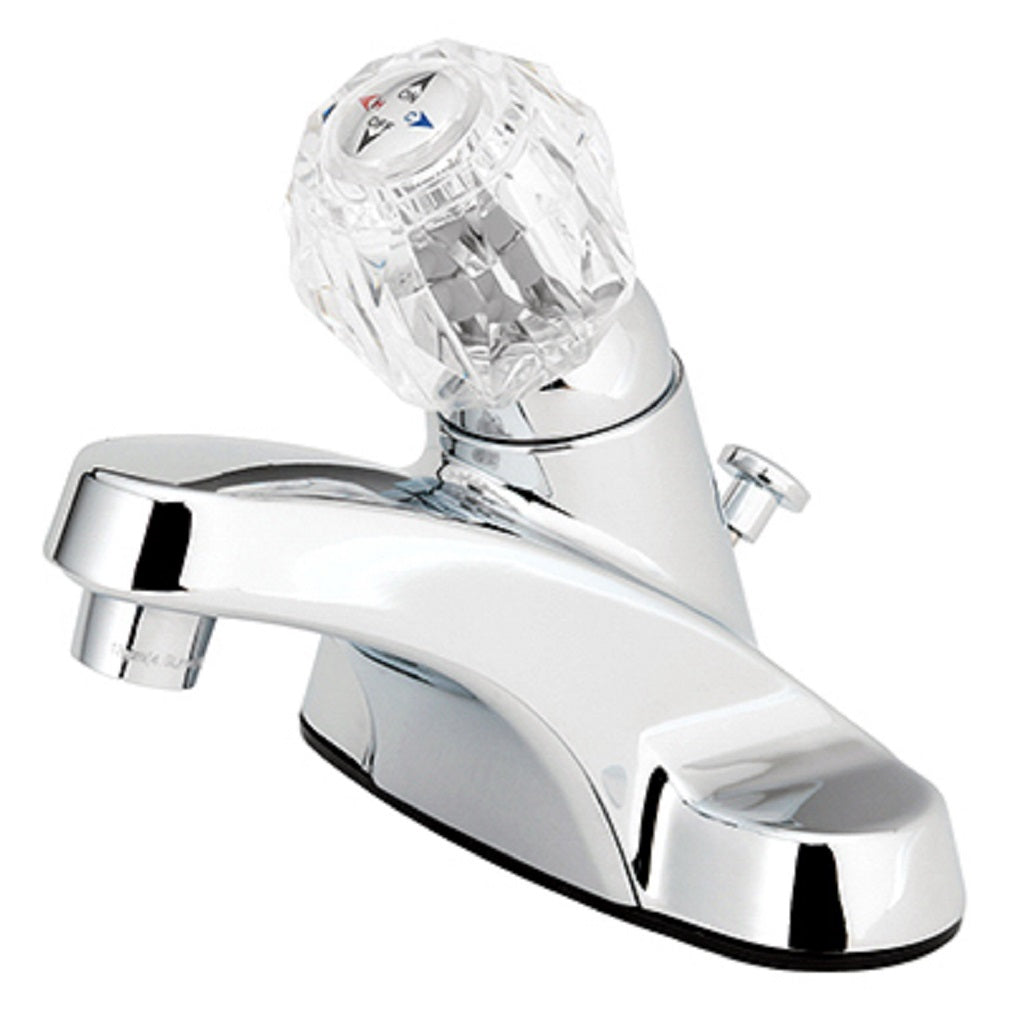 Homewerks 67211W-6101 Single Acrylic Handle Lavatory Faucet, Chrome Finish