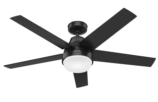 Hunter Fan 51314 Aerodyne Ceiling Fan with LED Light, Matte Black