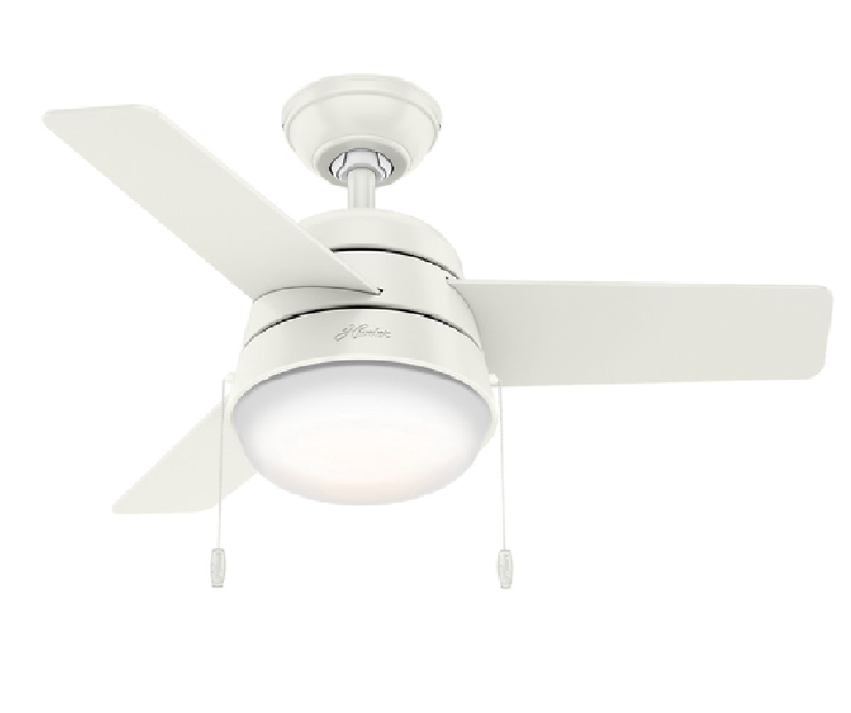 Hunter Fan 59301 Aker Ceiling Fan with LED Light, White