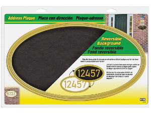 Hy-Ko AK-450 Address Plaque, Oval, Gold Frame