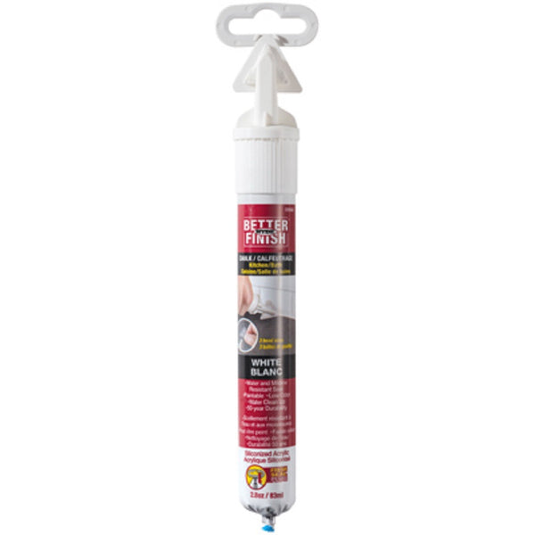 Hyde 09968 Siliconized Acrylic Caulk For Kitchen & Bath, White, 2.8 OZ