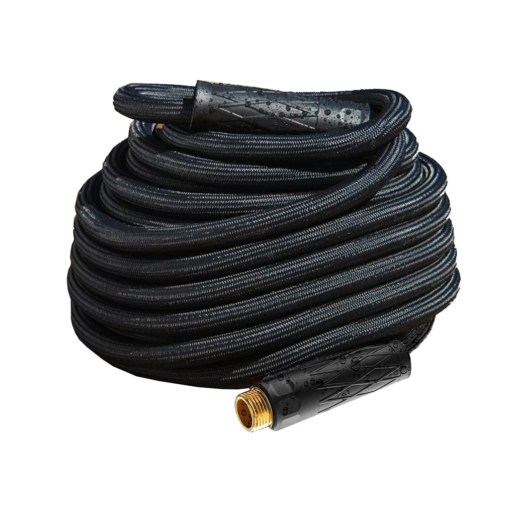 HydroSteel 8588 Pro Water Hose with Brass Nozzle, Black, 3/8 inches X 100 Ft