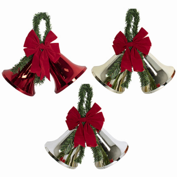 IG Design 3940AD Bell Christmas Decorations, Medium, Assorted Colors