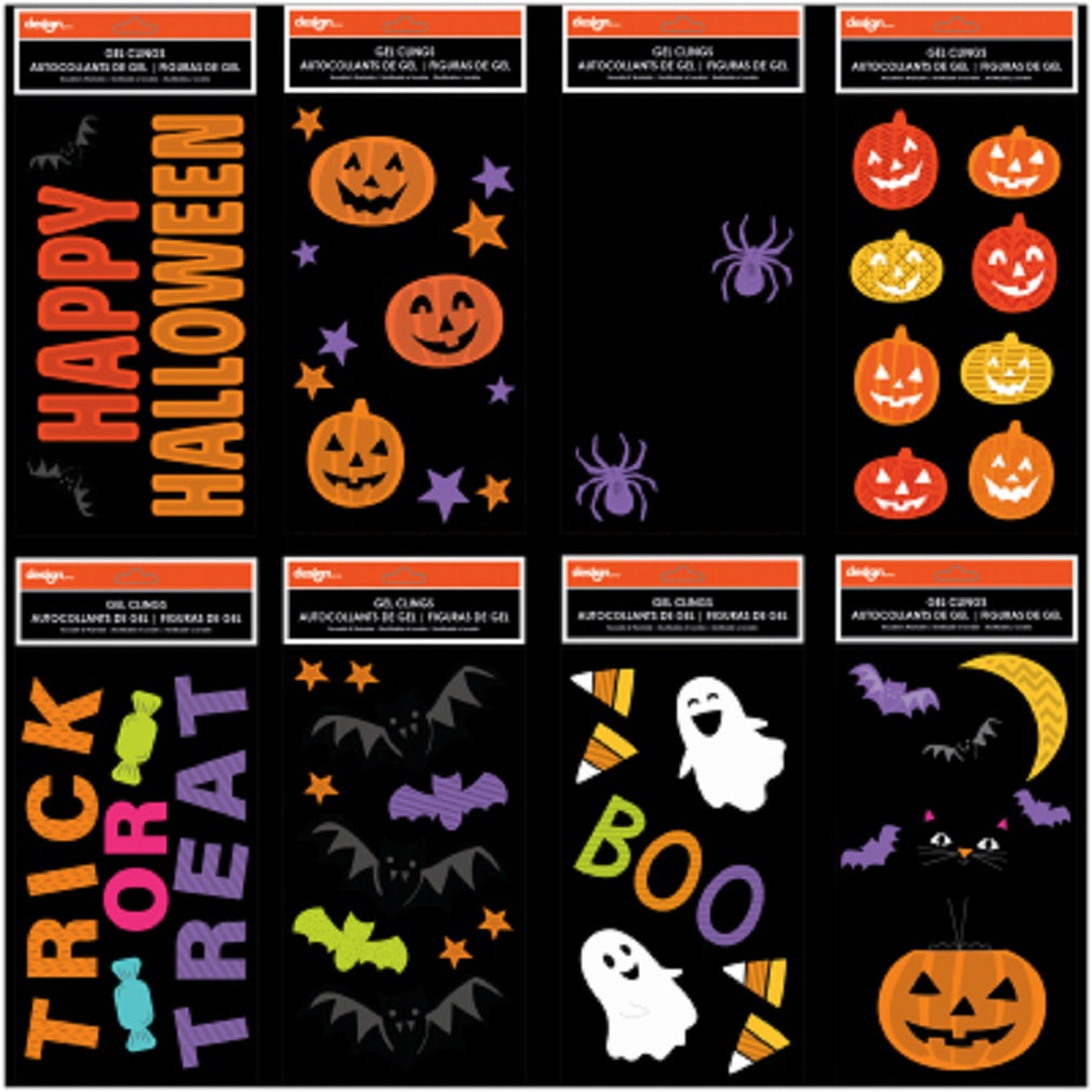 IG Design 82409 Halloween Gel Clings, 24 Pack