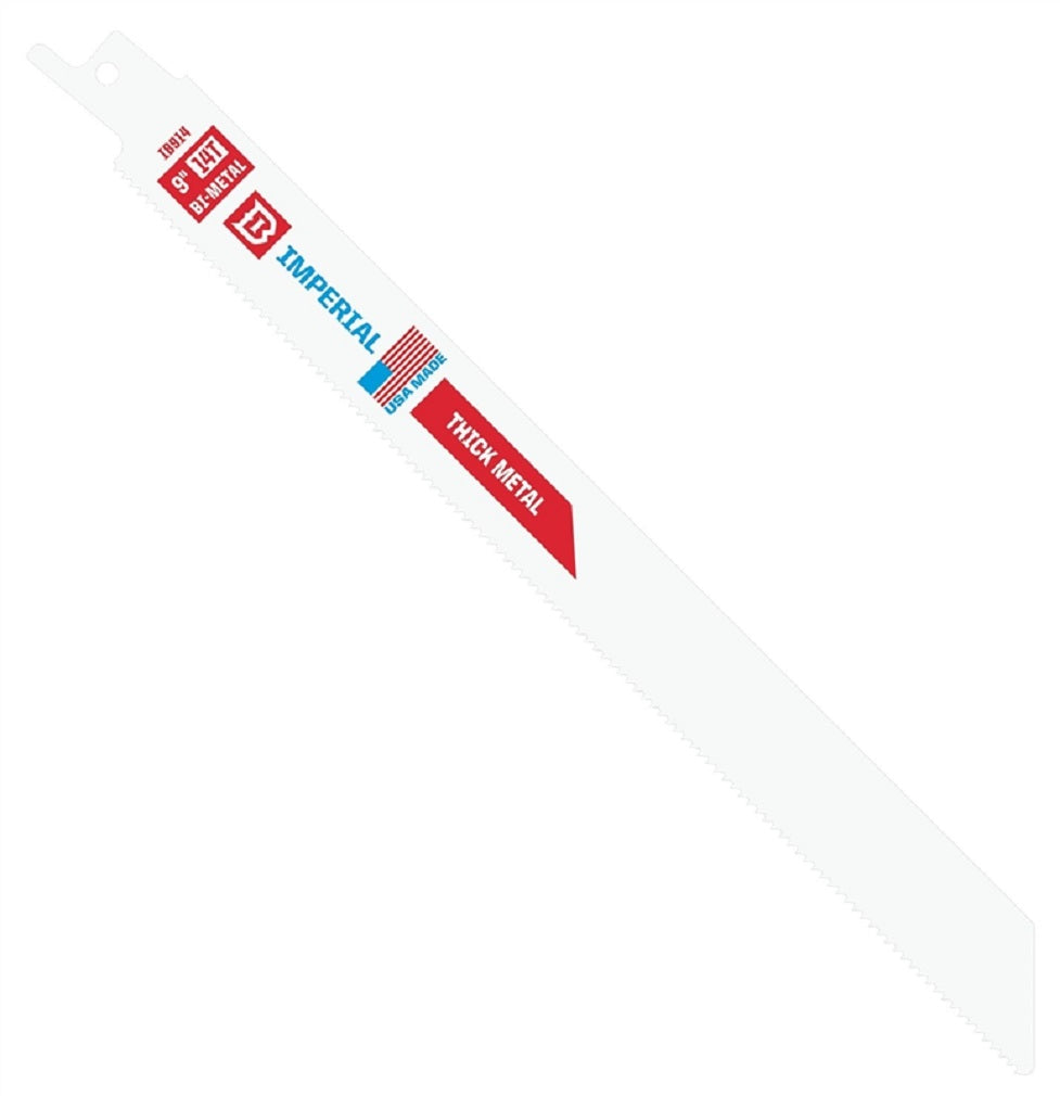 Imperial Blades IB914-B Bi-Metal Reciprocating Saw Blade, 14 TPI, 9 Inch